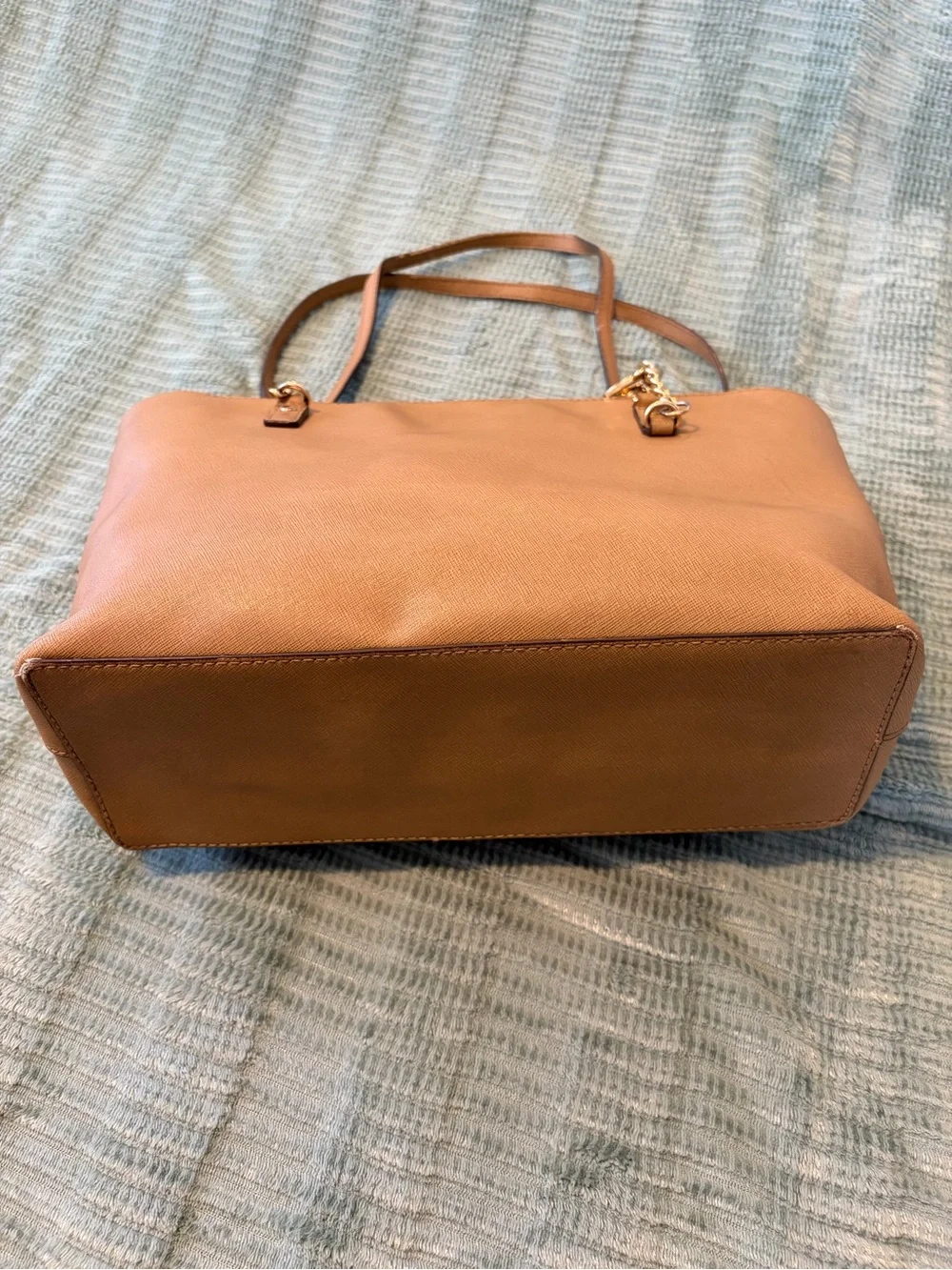 Michael Kors Tan Leather Chain-Accent Tote